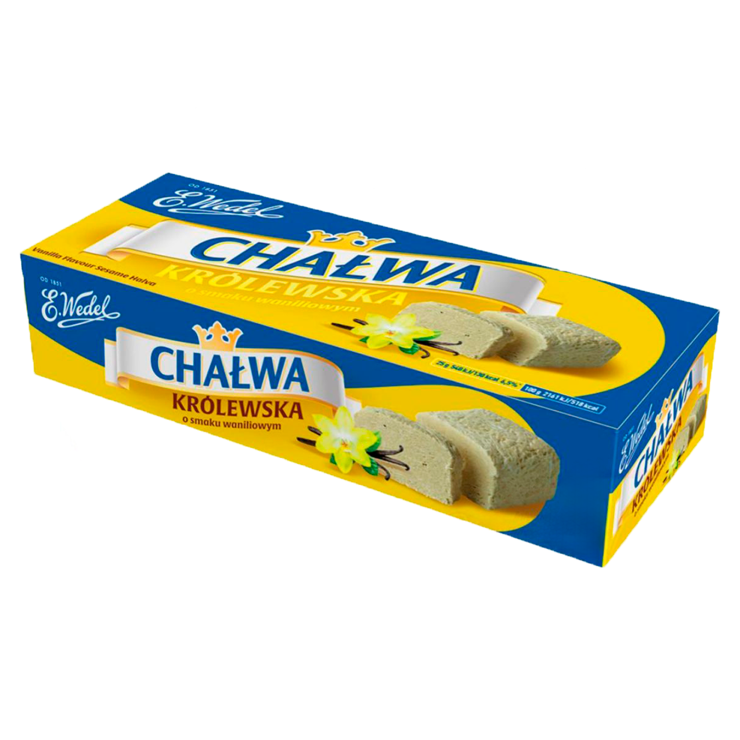 Wedel sesame halva vanilla flavor 250g – classic nutty dessert – vegetarian