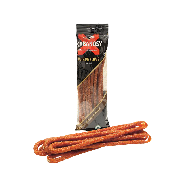 Smoked kabanossy, pork, Madej & Wrobel, 120g
