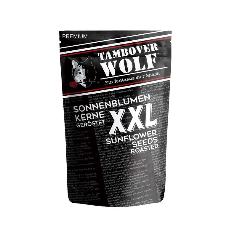 Black roasted sunflower seeds XXL, unsalted, Tambosky Volk, 400g
