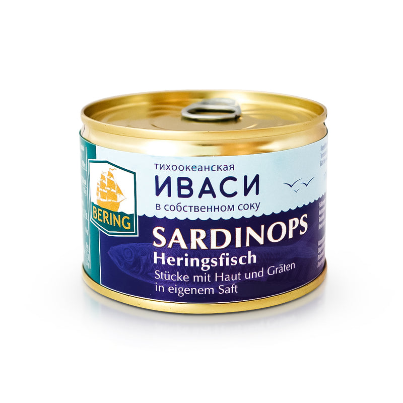 Sardinops Herring Fish in own juice, 245g