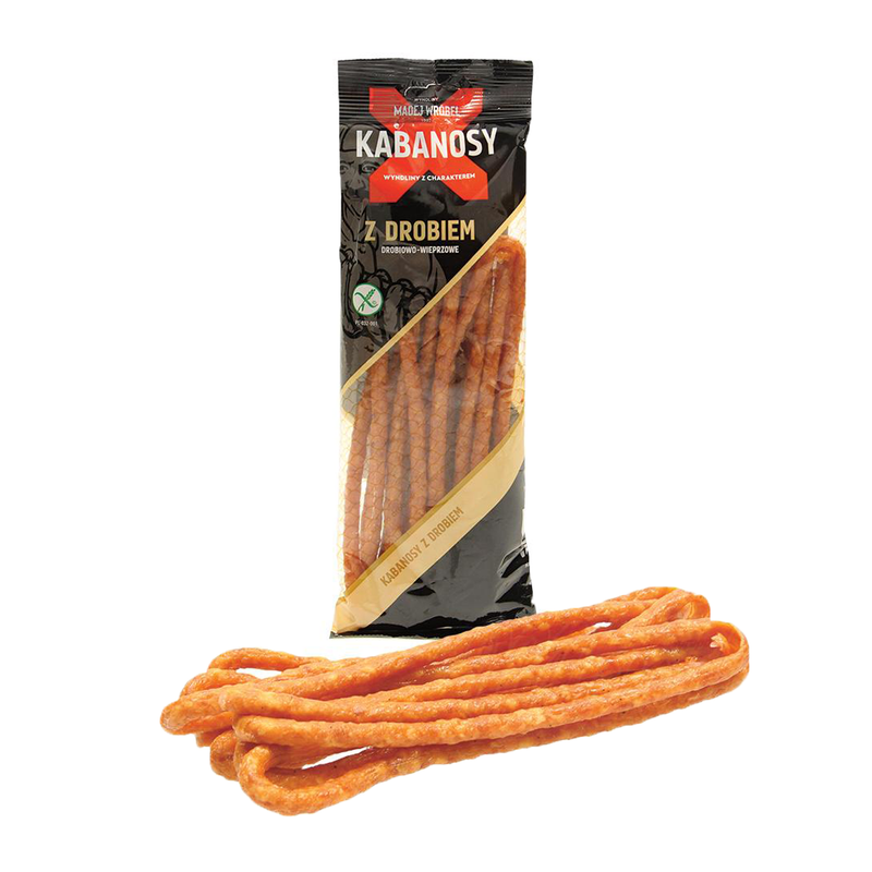 Smoked kabanossy, poultry and pork, Madej & Wrobel, 120g