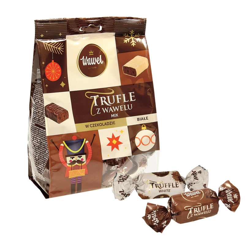 Truffle Mix Dark & White, rum-flavoured, "Wawel", 300g