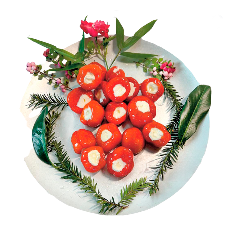 Cherry peppers filled with cream cheese, 100g