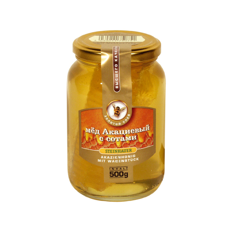 Acacia honey with honeycombs, 500g