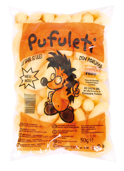Corn sticks “Pufuleti”, salted, 50g