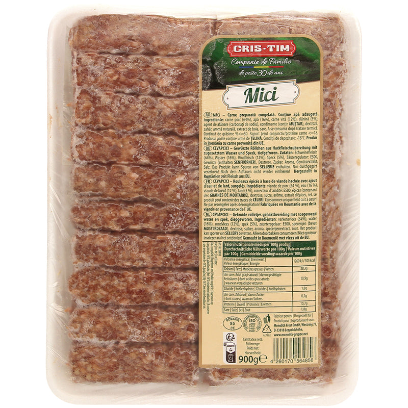 Mici, pork and beef, frozen, 900g