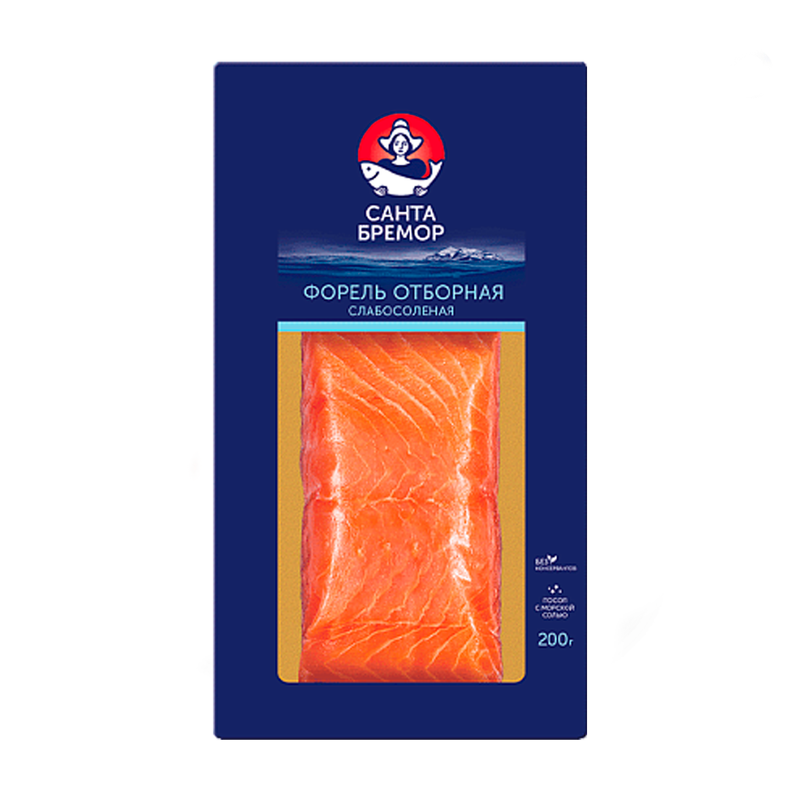 Rainbow trout filet, lightly salted, 200g