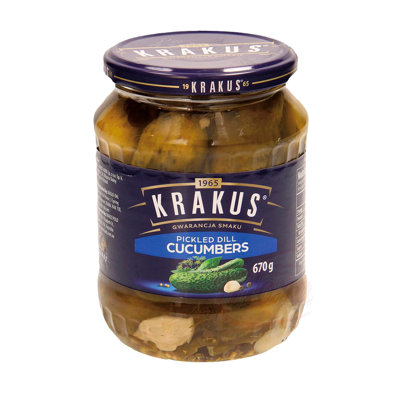 Polish-style pickled cucumbers, Krakus, 670g