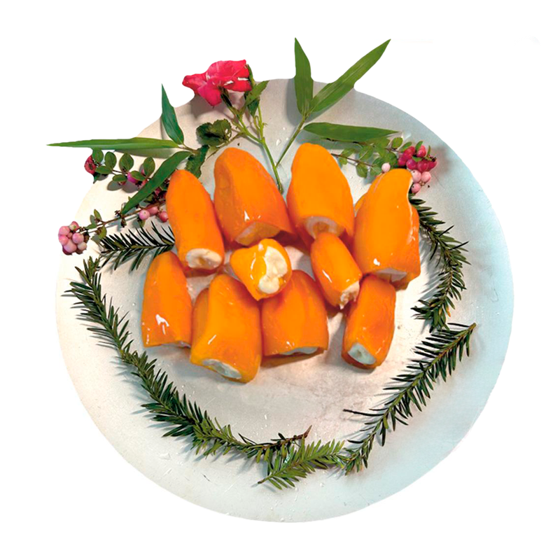 Orange pepper filled  with cream cheese, 100g 