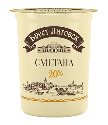 Sour cream, Brest-Litovsk, 20%, 300g