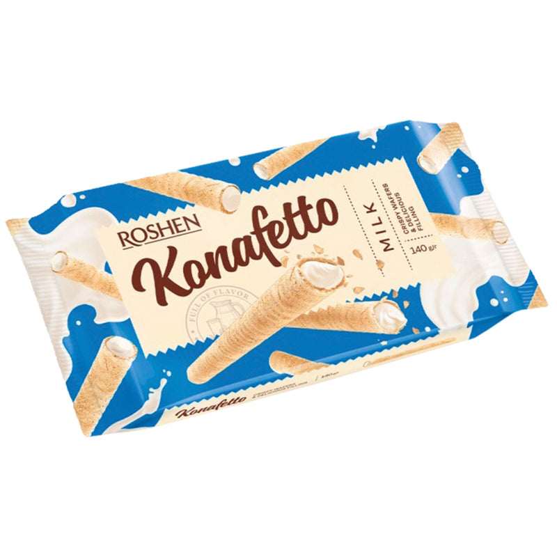 Konafetto, wafer rols with cream filling,  Roshen, 140g