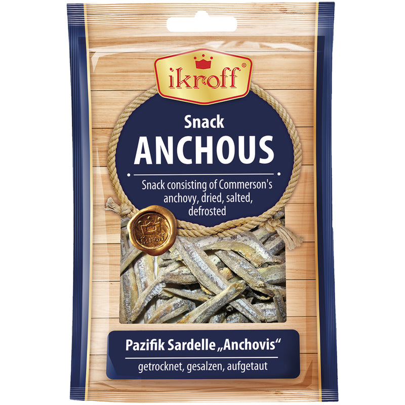 Anchovy snack, dry and salted, 36g