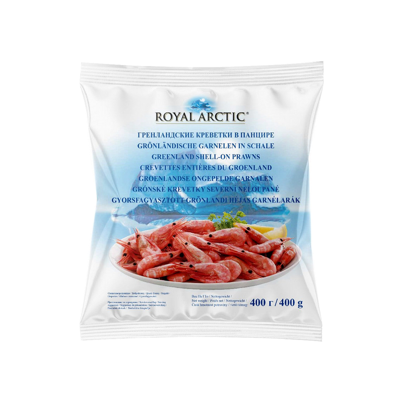 Greenland prawns, frozen,  400g