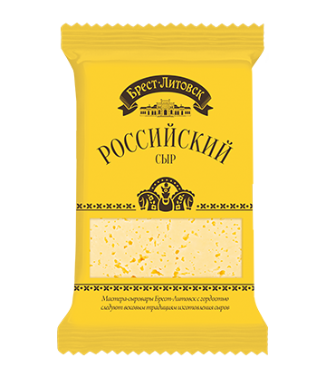 Semi-hard cheese Rossiskiy, Brest-Litovsk, 50%, 200g