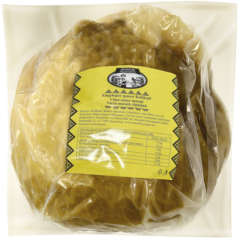 Pickled whole head of cabbage, 2,300g