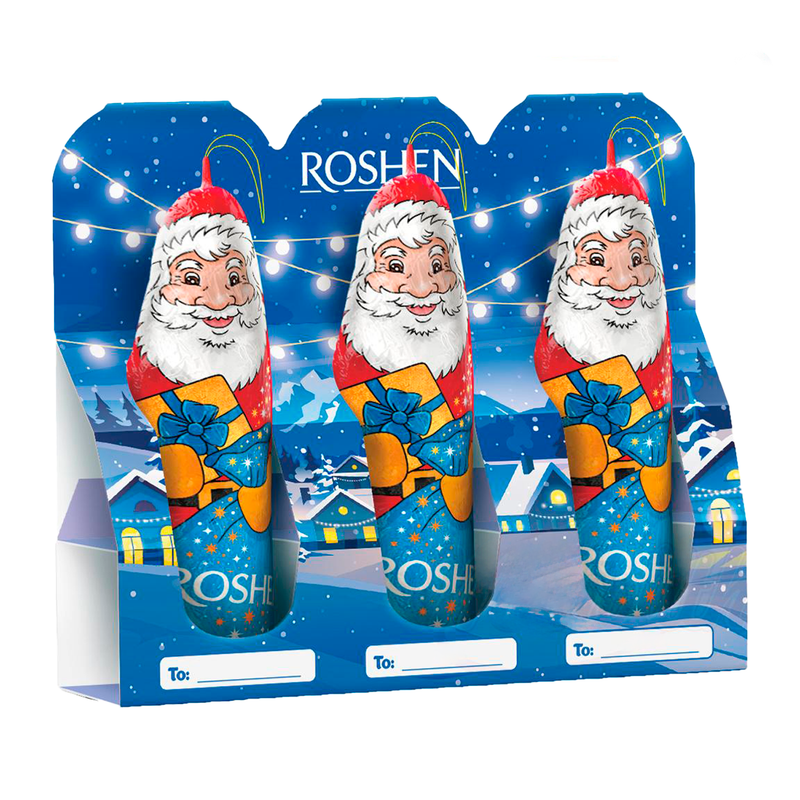 Set of Saint Nicholas milk chocolate figures, Roshen, 60g