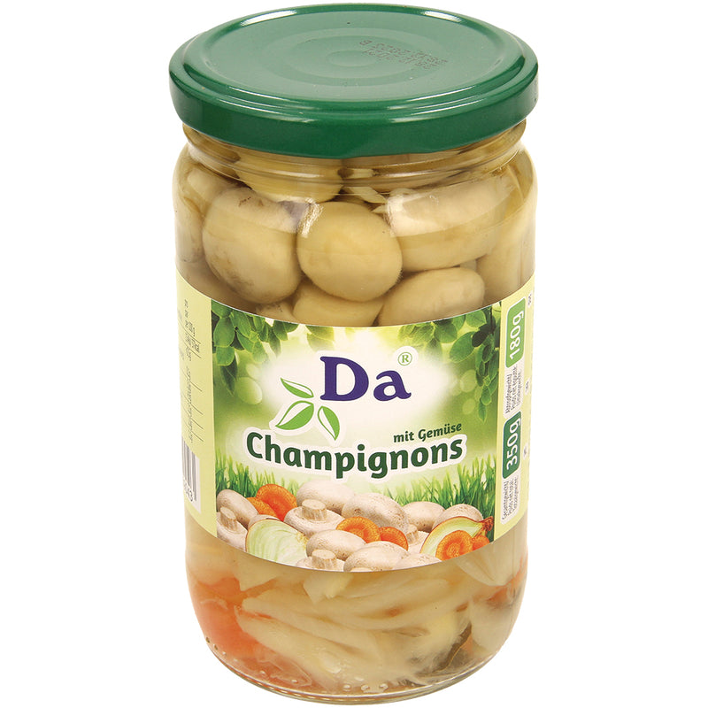 NEW! First class champignons, marinated, whole heads with vegetables, 350g