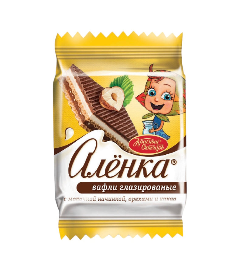 Waffles ‘Alyonka’ with milk chocolate and hazelnuts 250gr