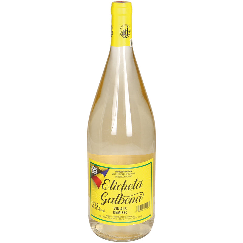 Eticheta Galbena, White, Semi-Dry, 1.5l, Romania