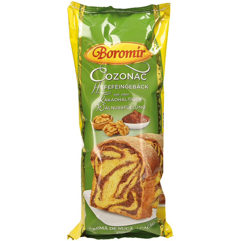 Cozonak soft cake with walnuts and chocolate, Boromir, 450g