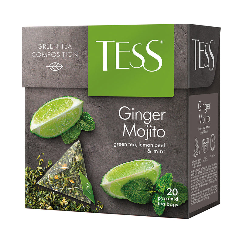 Green tea "Tess Ginger Mojito", 20 bags