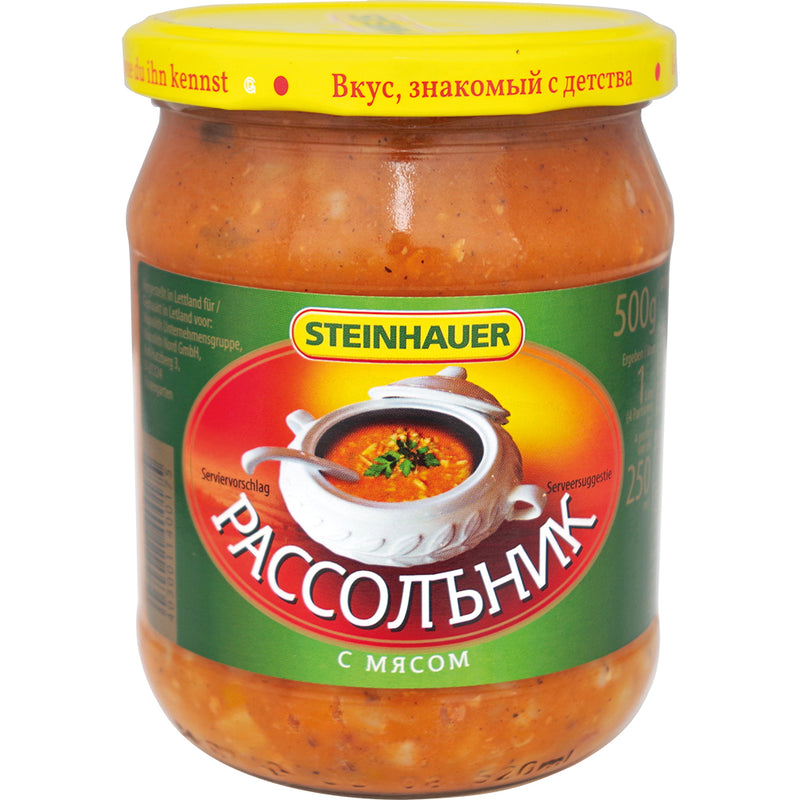 Potato soup "Rassolnik" with pickles and meat, 500g