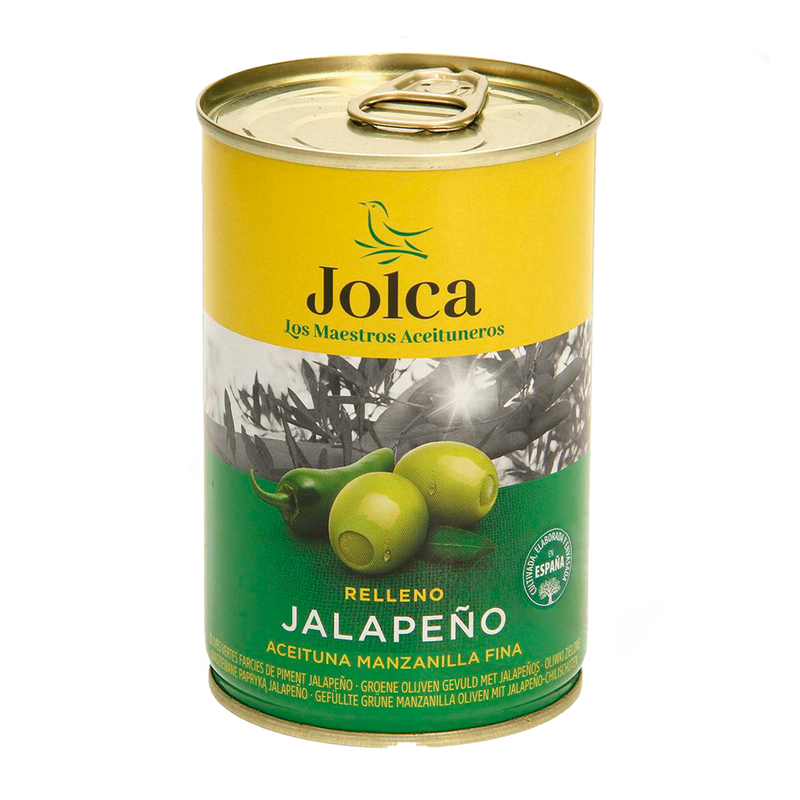 Jalapeño stuffed Manzanilla olives, 300g