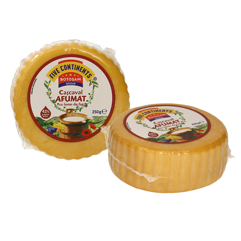 Romanian smoked cheese, Cascaval Afumat, Five Continents, 250g