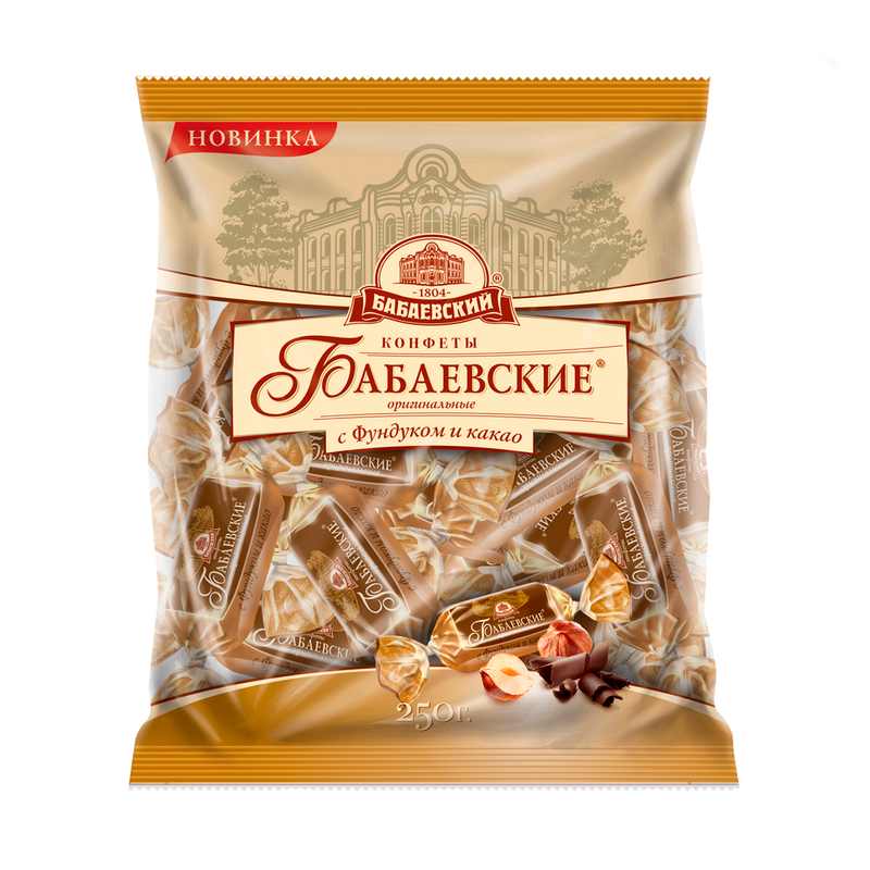 Chocolate Babaevskie Original with hazelnut and cocoa, 200g