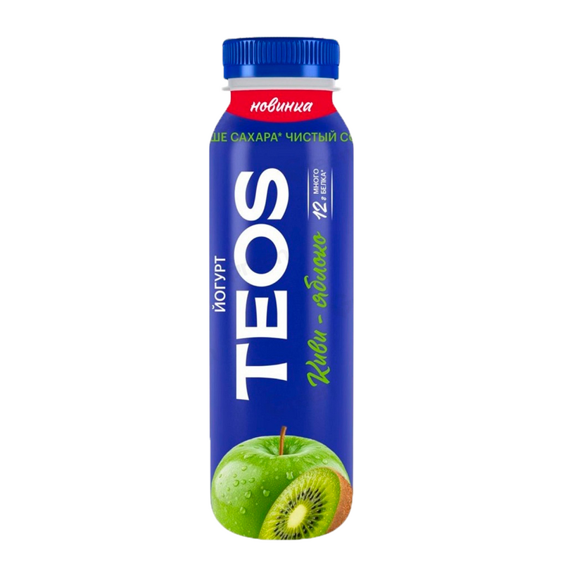 Yogurt Teos Active, kiwi-apple, Savushkin, 260g