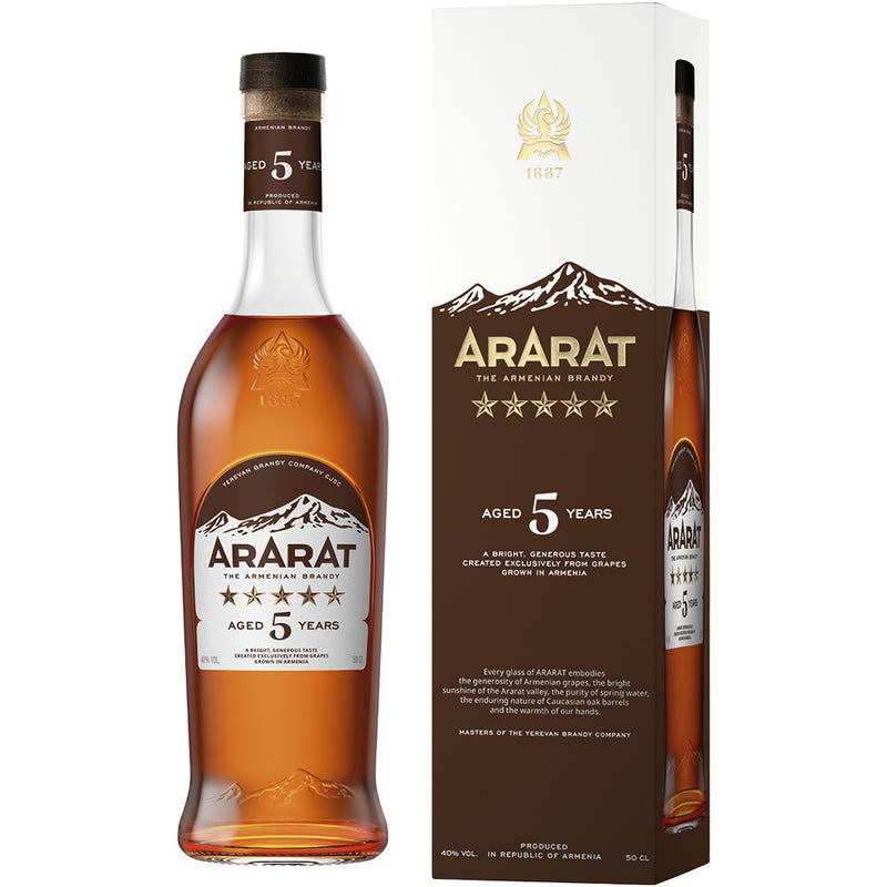 Brandy "Ararat", 5 years old, 40%, 0.5L