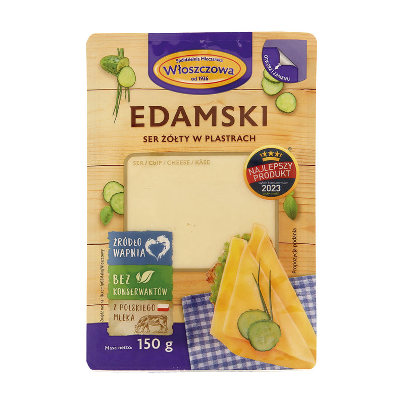 Sliced cheese "Ser Edamski", 150g