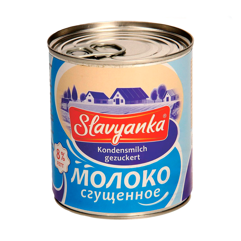 Condensed milk, 8% fat, Slavyanka, 397g