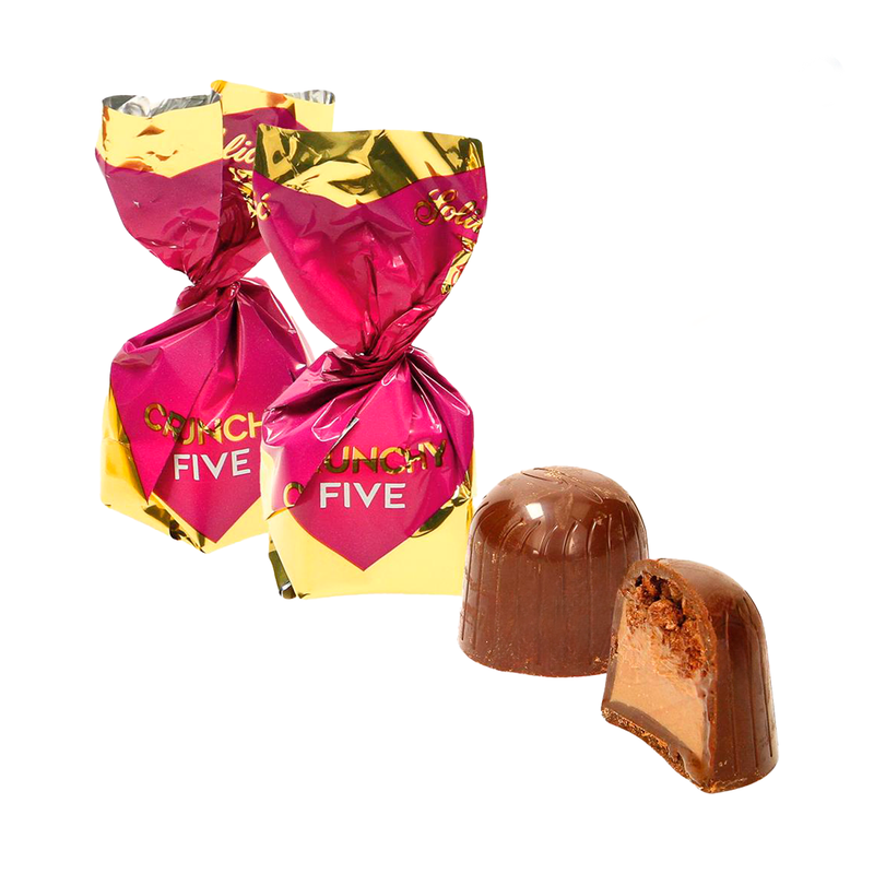 Crunchy Five, chocolates with hazelnut cream, Solidarnosc, 200g