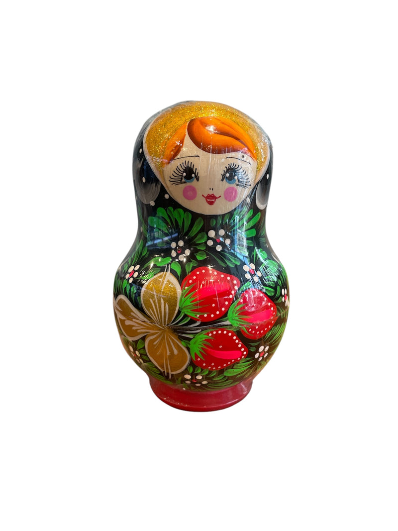 Wooden Matryoshka Souvenir, handmade with chocolates, 250g