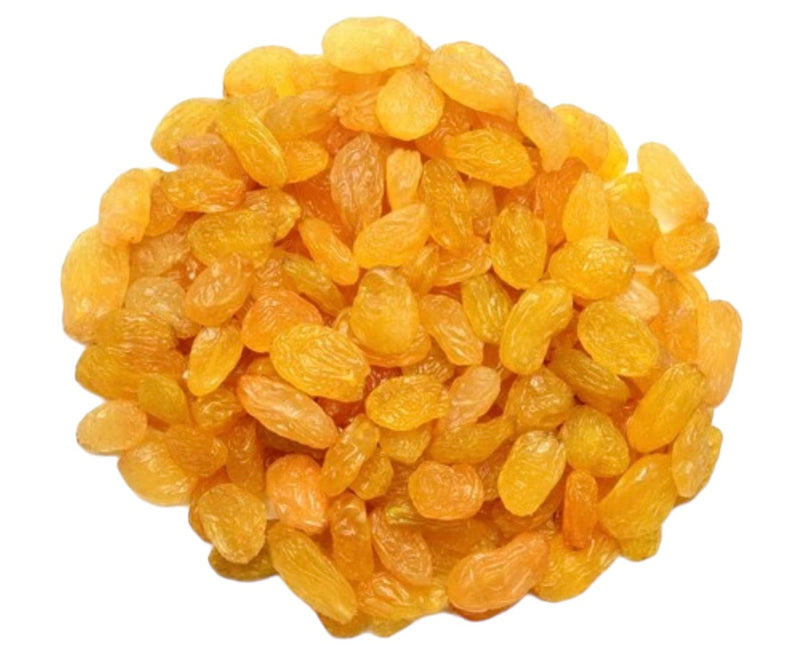 Premium organic golden raisins, dry, 100g