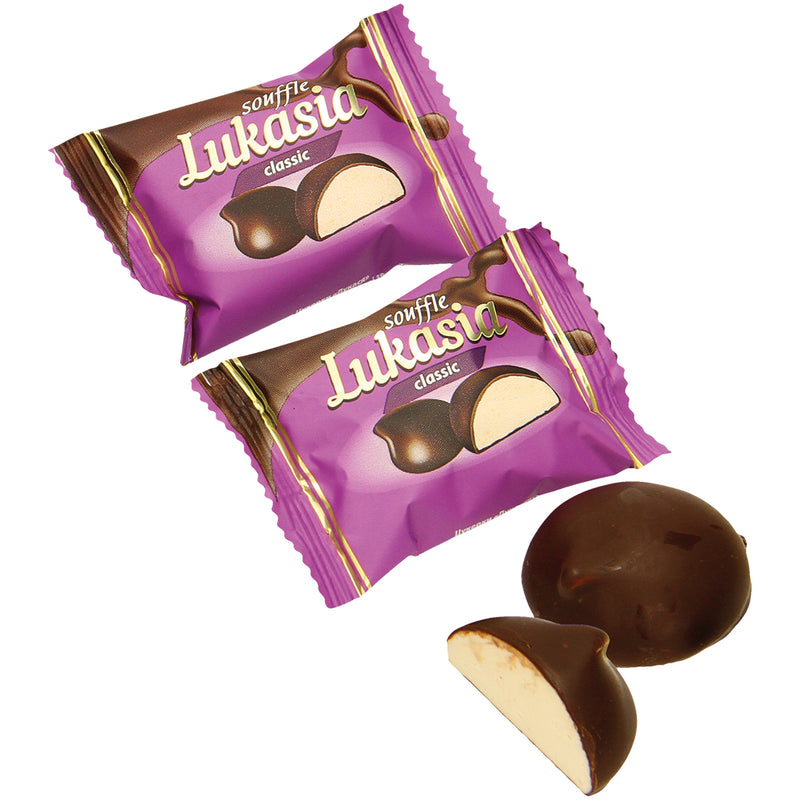 Zephyr in chocolate "Lukasia" with vanilla, 100g