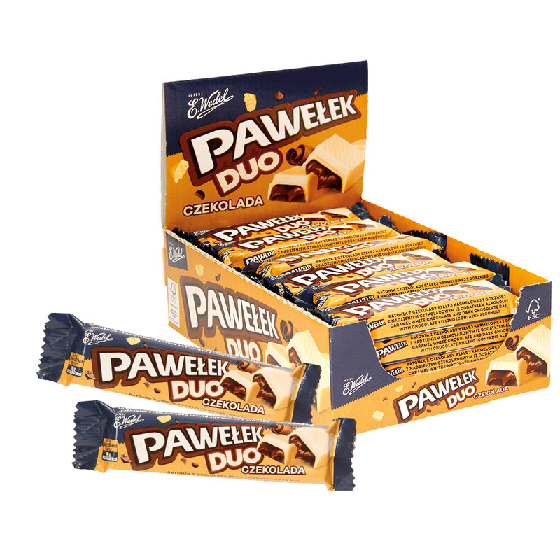 Chocolate bar with caramel and white chocolate, "Wedel", 45g