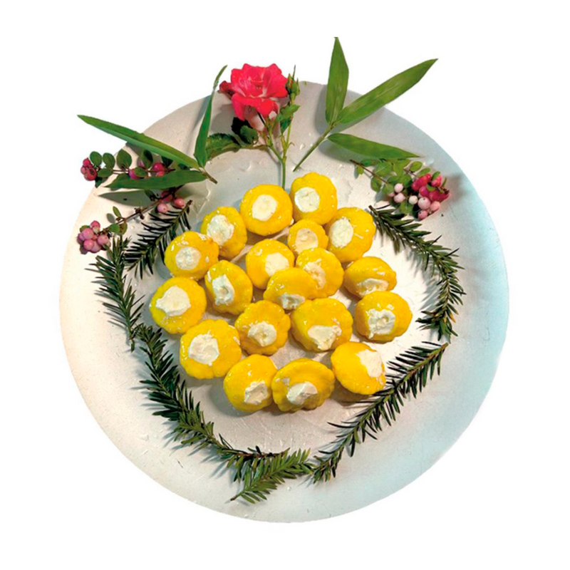 Mini Patissons filled with cream cheese, 100g