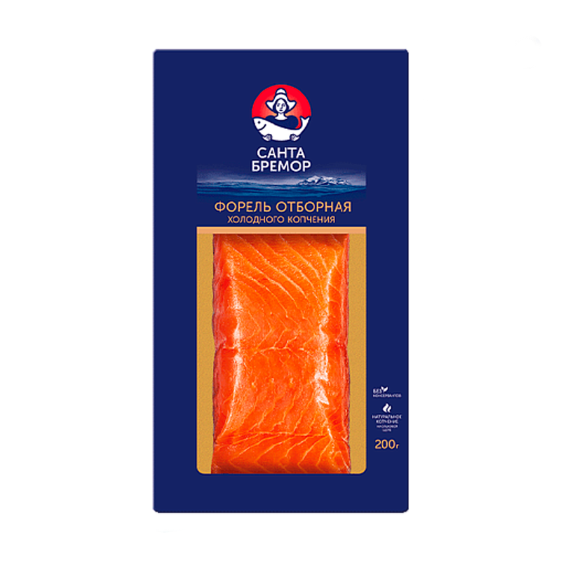 Rainbow trout fillet, smoked, 200g