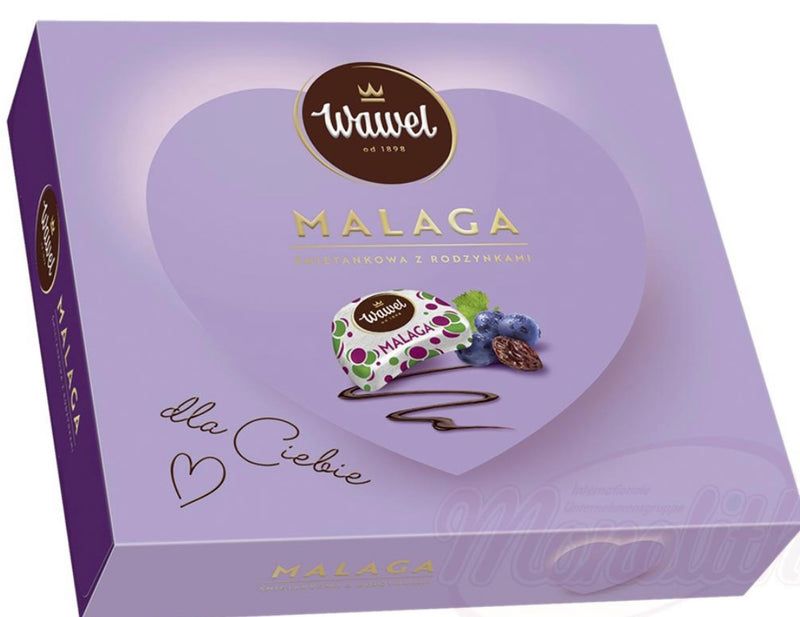 Chocolate with cream and raisin filling ‘Malaga’ 330g