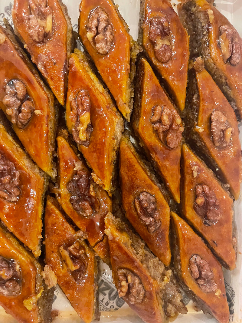 Walnut baklava (homemade), 3 pieces