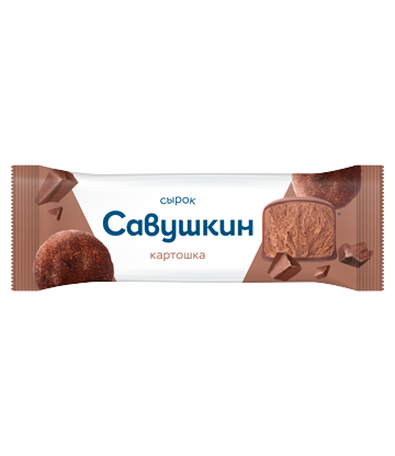 Glazed curd cheese bar Potatoes, Savushkin, 40g