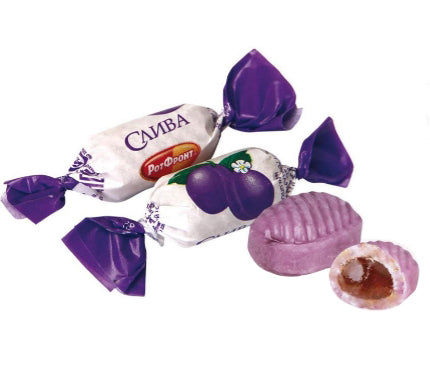 Hard candy "Silva" with plum flavor, 200g