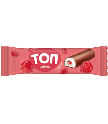 Glazed curd cheese bar TOP  raspberry, Savushkin, 40g