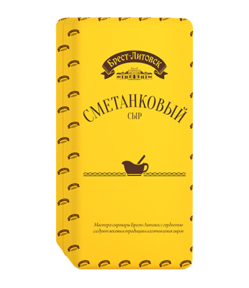 Semi-hard cheese Smetankovy, Brest-Litovsk, 50%, 3.5kg
