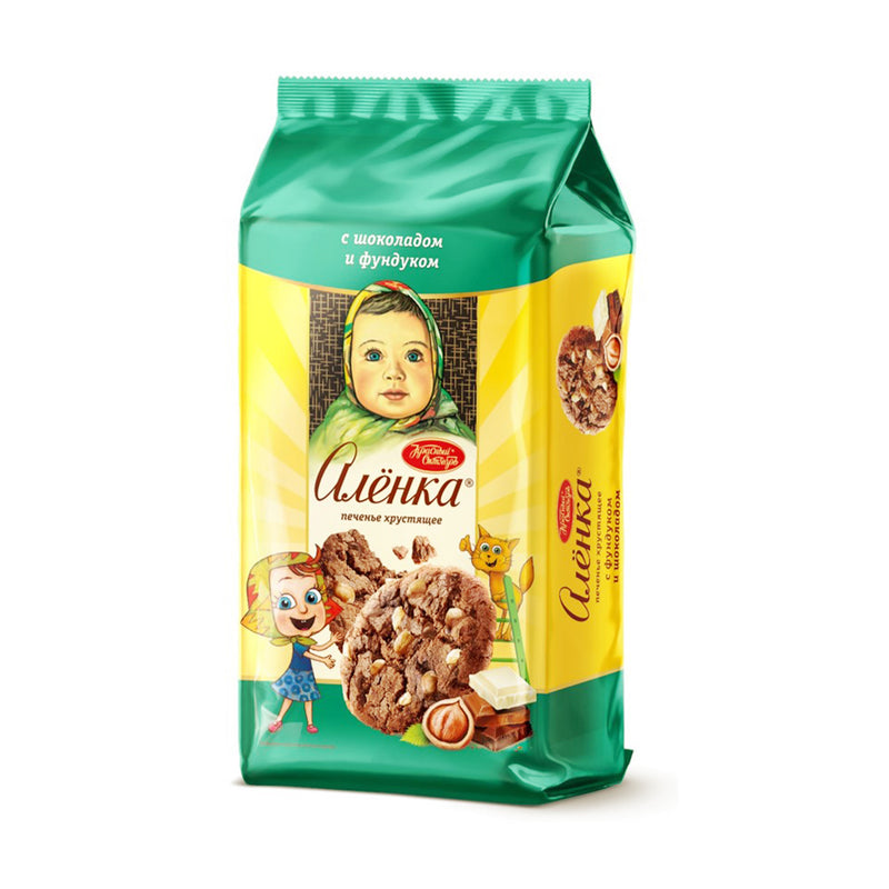 Biscuits "Alyonka" with cocoa and nut filling, 140g