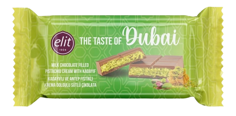 Dubai Chocolate Bar with pistachio cream and Kadayif, 90g