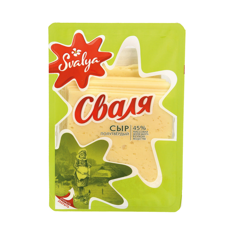 Sliced cheese "Svalya" 45%, 200g