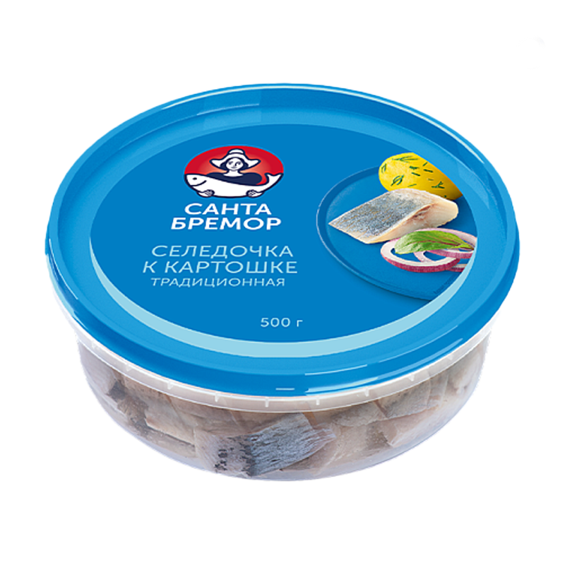 Pacific herring fillet-pieces Seledochka k kartoshke, traditional in oil, 500g